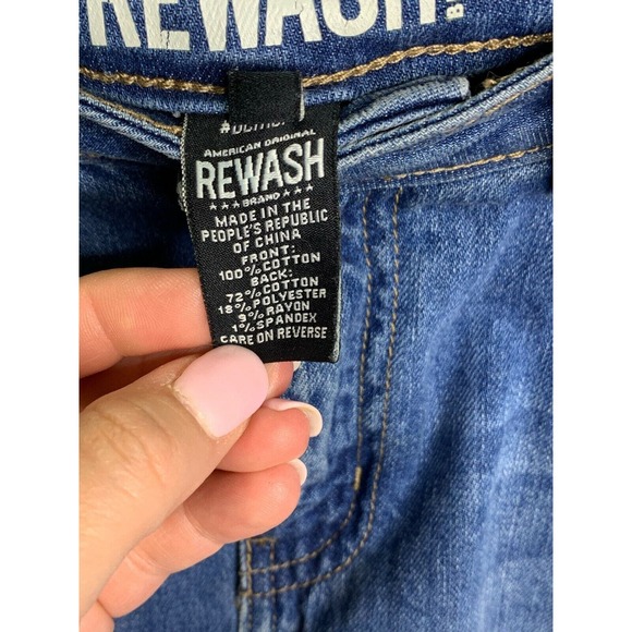 Rewash Brand Women's Skirt Destroyed Distressed Denim Jean Boho Frayed Size 29 - Picture 10 of 10